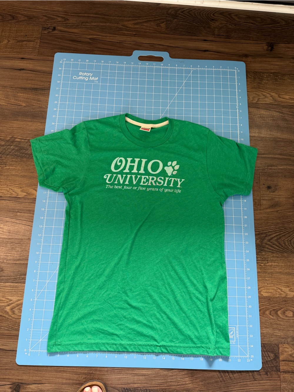 HOMAGE Green Tee with White Neckband